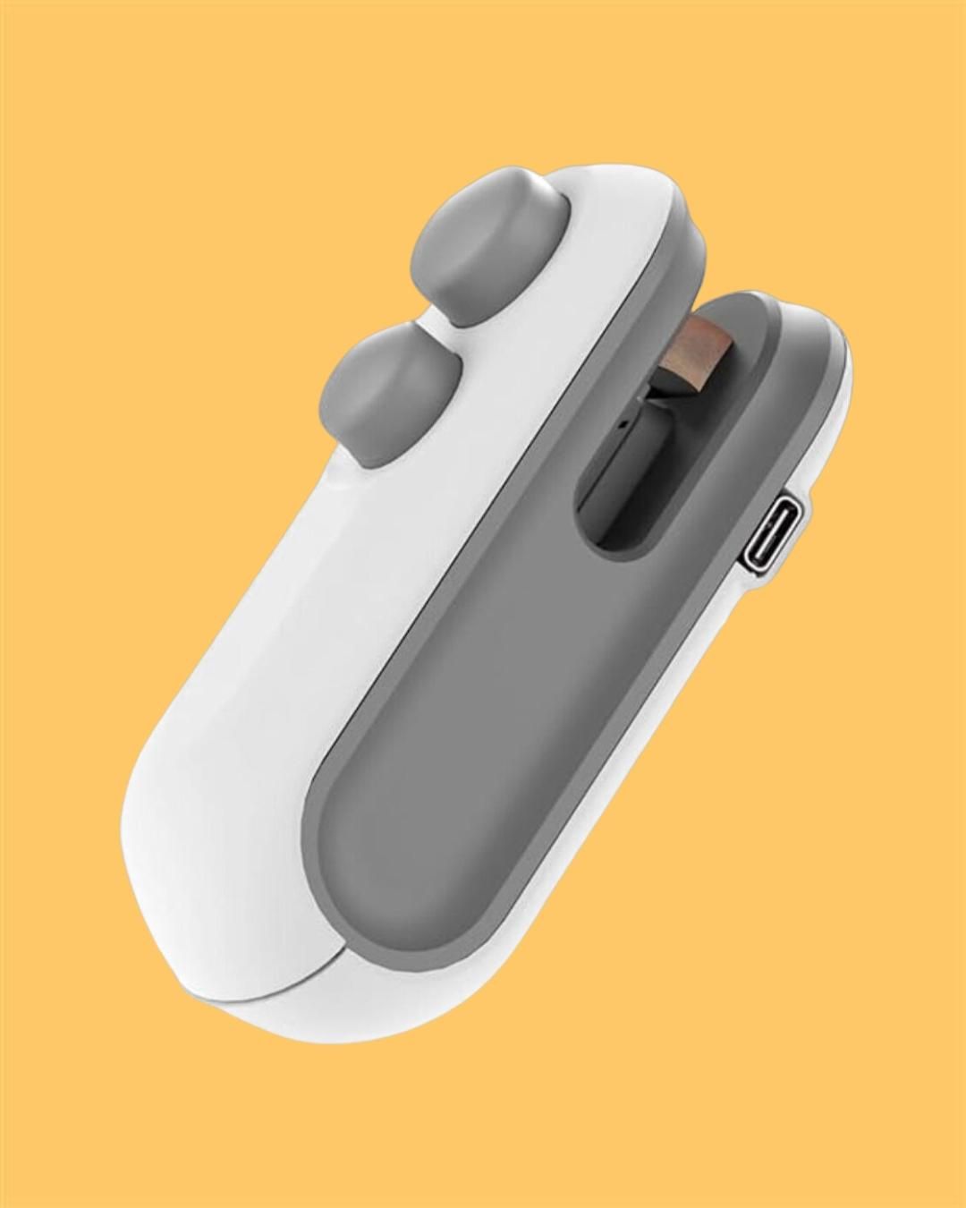 Portable Mini Sealing Machine 2-in-1 USB Rechargeable Magnetic Bag Sealer with Cutter